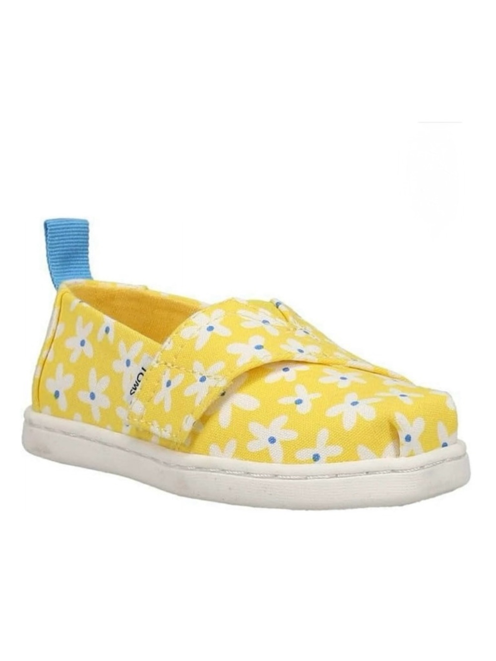 Toms Yellow Floral Kids Sneakers